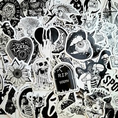 50pcsWaterproof  Vinyl Gothic Sticker Pack For Laptop,Water Bottle,Skateboard
