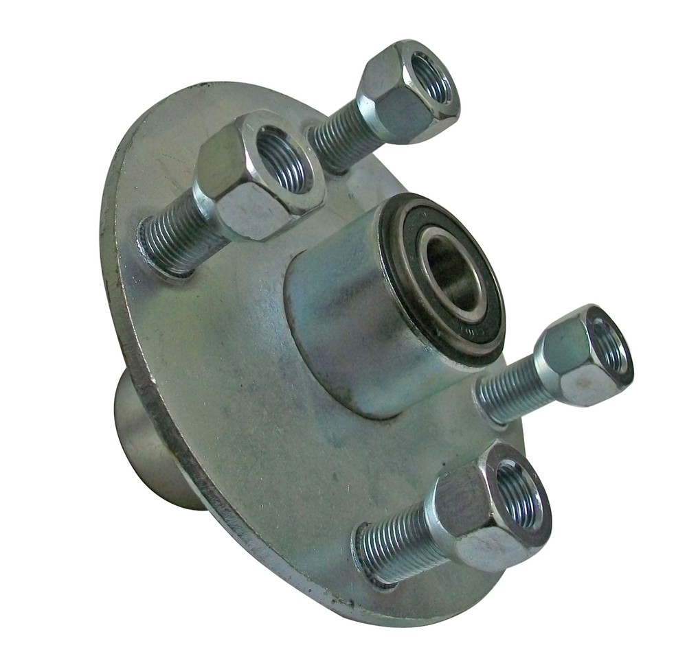 4 x 4 Wheel Hub 5/8″ Bearings, 3/4″, 1″ Bore Galvanized 4″ Bolt Circle Golf Kart