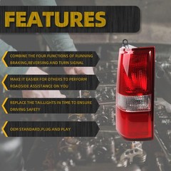 Tail Light Compatible With 2003-2023 Chevy Express GMC Savana Left Driver Side