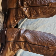 Dan Post Brown Leather Vintage Western Cowboy Boots Mens Size 9 RARE!