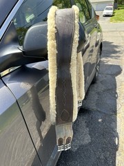 Dover Leather Hunter/Jumper Girth, Sheepskin-Lined, Elastic Ends, 50”