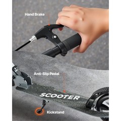 Kick Scooter for Kids, Teens & Adults, Adjustable Height, Foldable, 220 lbs