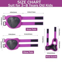 Kids/Youth Knee Pads for Kids 3-14Years Boys Girls 6 in 1 Kids Protective Gea…