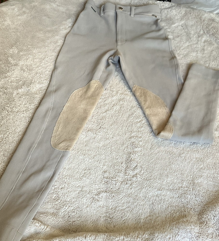 R.M. Williams Made in Australia Women’s Breeches Gray Beige Size 10 Knee Patch