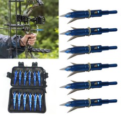 12Pcs 2 Blade 100 Grain Archery Crossbow Broadheads Arrowheads Tips for Hunting