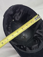 Vintage Equestrian Riding Helmet Hunt Cap Black Velvet English Horse Hat 70s 80s