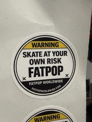 FATPOP Skateboard Deck Black/Yellow FATPOP Logo Graphic (Deck Only) coffin shape