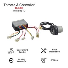 6-Wire Throttle & Controller Set (Versions 1-7) HB2430TYDFS for Razor Pocket Mod