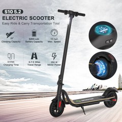 FOLDING ADULT ELECTRIC SCOOTER, LONG RANGE, 250W, UP TO 15MPH, 36V 5.2AH ^ 7.8AH
