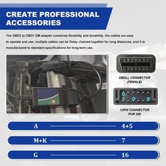 OBD1 Scanner Code Reader Diagnostic Tool Cable Adapter Universal OBD 1