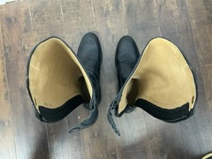 New Secchiari Italy Dressage Riding Boots Black Leather Tall Equestrian Size 41
