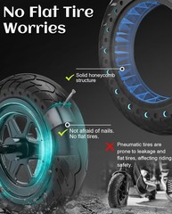 10 x 2.5 Inches Electric Scooter Tire 60/70-6.5 Solid Tire Fit for Ninebot Ma…