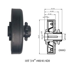 Centrifugal Clutch 3/4″ Bore 10T for #40/41/420 Chain Go Kart Minibike Lawnmower