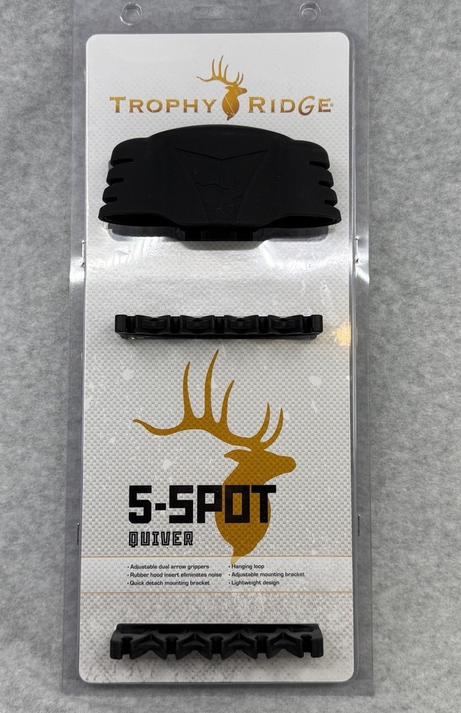 Trophy Ridge 5 Spot Bow Quiver-Black-AQ600B NEW
