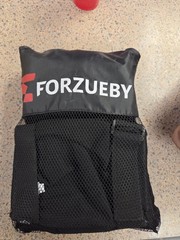 FORZUEBY HJ-HB1 Knee & Elbow Pad Set, Size M, Black w/ Carry Bag