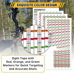 Extended Range Archery Sight Tape, Sight from 20 to 120 Yards, Bow Sight Tape…