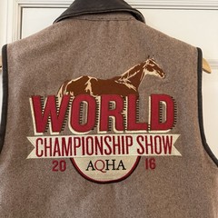 2016 AQHA World Championship Cripple Creek Wool Vest Size XXXS Anna Morrison