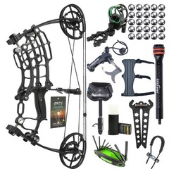 Archery Compound Bow Kit 30-60lbs Dual-use Short Axis Hunting Target RHLH