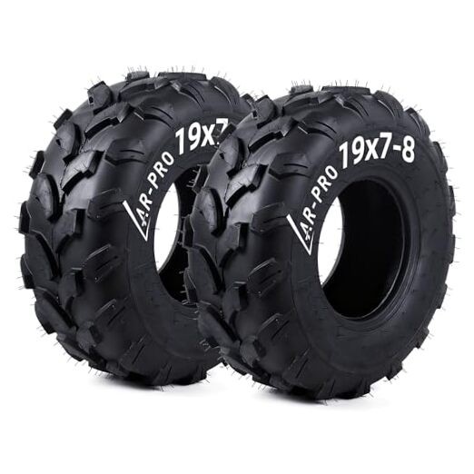 19×7-8 ATV UTV Tires – 4PR Tubeless All-Terrain Off 19×7-8 Tubeless(2-Pack)