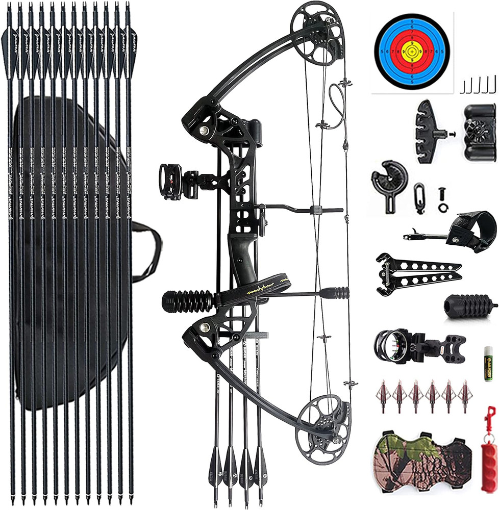 Compound Bow Draw Weight 0-70 Lbs for Pull Beginner and Intermediate Archer Full