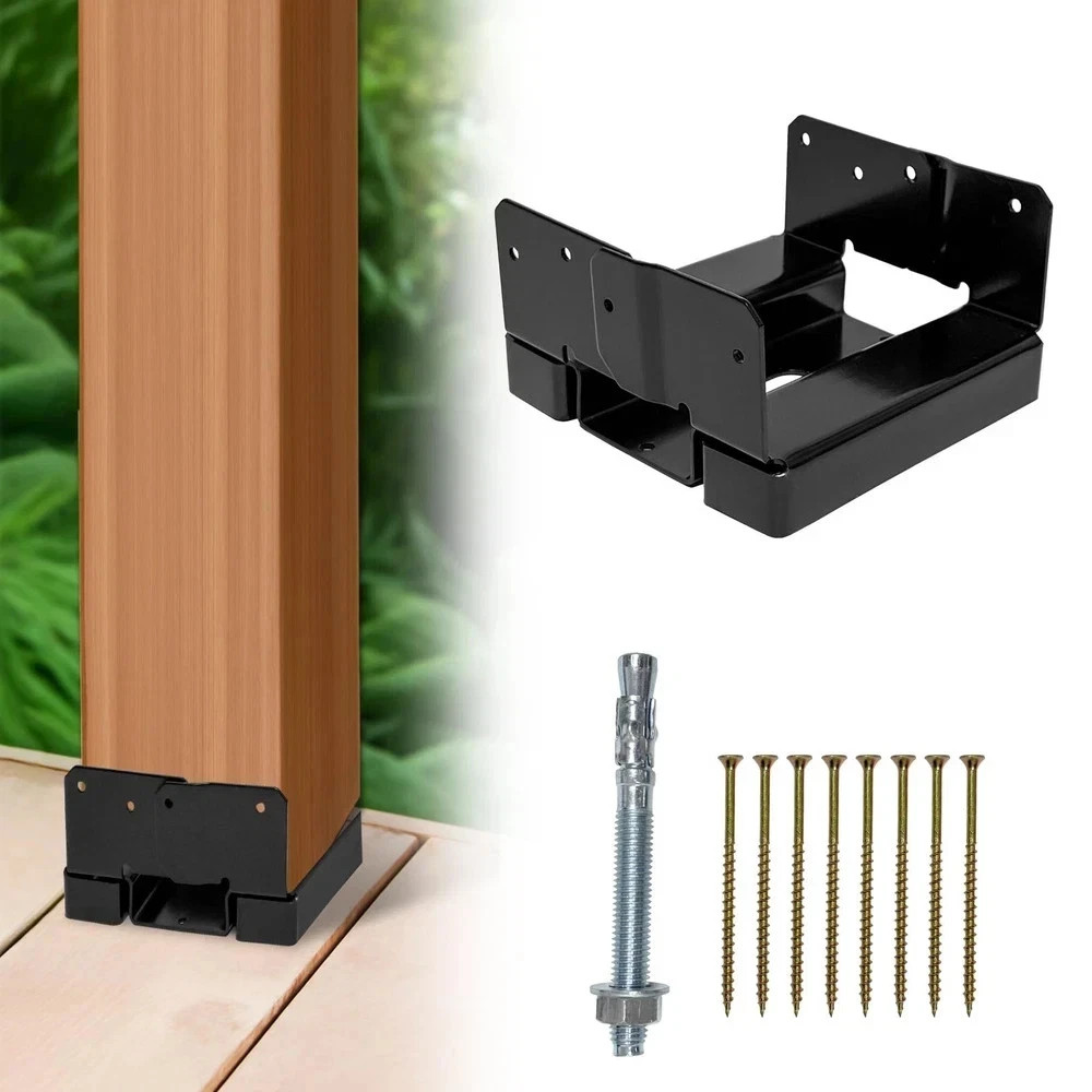 10PCS 6×6 Post Base for Concrete, Heavy Duty Post Base Anchor for 5.5×5.5 Woo…
