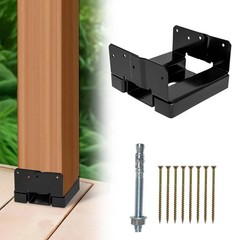 10PCS 6×6 Post Base for Concrete, Heavy Duty Post Base Anchor for 5.5×5.5 Woo…