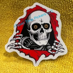 🔥 Powell Peralta OEM Bones Ripper Skateboard CLEAR Die-Cut Sticker SHIPS TODAY