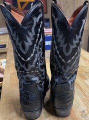 Dan Post Genuine Caiman Black Western Cowboy Boots Men’s US Size 9.5
