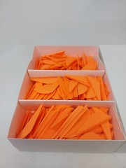 2.0″ Flo Orange Raptor II R2 Vanes By Norway Industries: Bulk Pack Of 500 Count