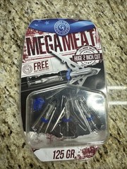 G5 OUTDOORS Megameat 125 Grain Broadheads, 3-Pack (MM101)