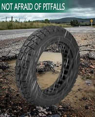 GLDYTIMES 10X2.125 Solid Tire: 10×2/54-152 Tubeless Tyre Replacement for Gotrax