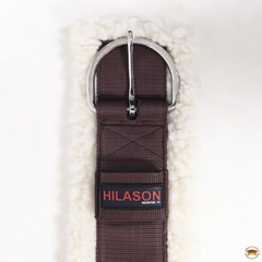 62HI HILASON Western Horse Nylon Cinch With White Fleece