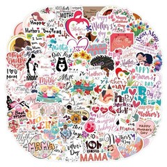30Pcs Random Cute Colorful Happy Mother’s Day Love You Mom Waterproof Stickers