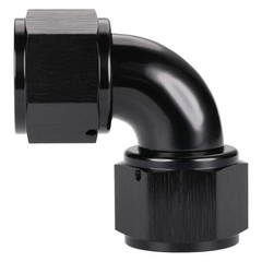 Female to Female Flare 90 Degree Swivel Full flow 16AN Black – 90 Degree