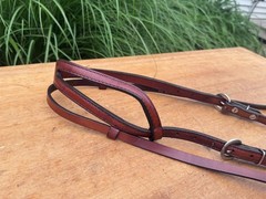 Hereford Tex Tan Fixed One Ear Western Horse Headstall w Throat Latch