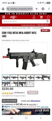 Echo 1 Scar 16 Electric Metal Airsoft Rifle w/King Arms M203 Launcher, Mags, Ect
