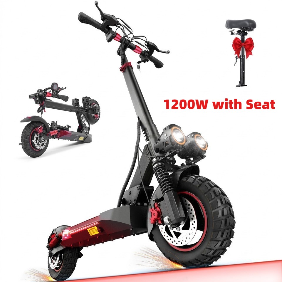 Freeboy Electric Scooter 48v 1200W For Adult 10″Off Road Fat Tires Fast Speed US
