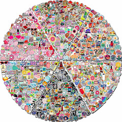 600 PCS Stickers Pack，Cute Colorful Waterproof Stickers，Vinyl Art Stickers.Stick