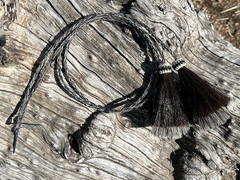 Braided Horsehair Stampede String Mule Tail Tassels Cotter Pin – Assorted Colors