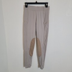 Willit Taupe Small Breeches Equestrian Pull-On Pant Zip Riding Horseback Tan