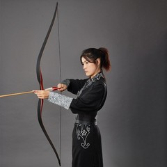 30-50lbs Archery 60» Traditional Recurve Bow Longbow Target Hunting Shooting