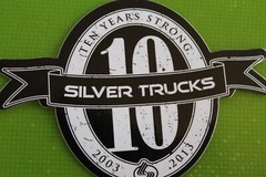 Silver Skateboard Trucks 10 Years Strong 2013 Z36B Vintage Skateboarding STICKER