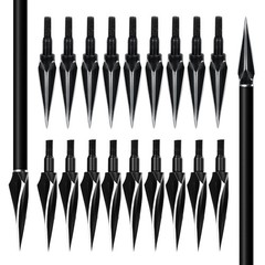 Traditional Broadheads 18Pcs 125 Grain ，Hunting Points Screw-in Arrowheads Su…