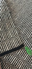 Vintage Wool Twill Weave Double Saddle Blanket | Geometric Southwestern Navajo