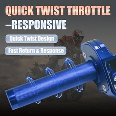 Aluminum Alloy Quick Twist Throttle Assembly 7/8″ 22mm Type B – Upgraded Blue