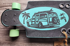 Ron Jon 35″ Beercan Skate Board Sea Foam Green Made in the USA NEW VHTF