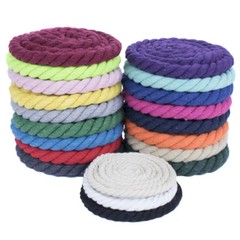 Premium Super Soft Colored Twisted Cotton Rope – Multiple Lengths and Sizes