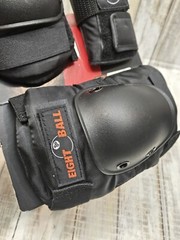 Eight Ball Kids 5+ Wrist Knee Elbow Pads Multi Sport Protective Pad Set Black