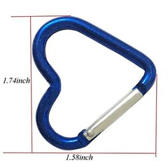 Heart Shaped Carabiner Hook, Aluminum Alloy Snap Clip Key Holder, Keychain Tool