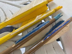 Vintage Archery Black Hawk Cravotta Brothers Swift 1816 Arrows Leather Quiver